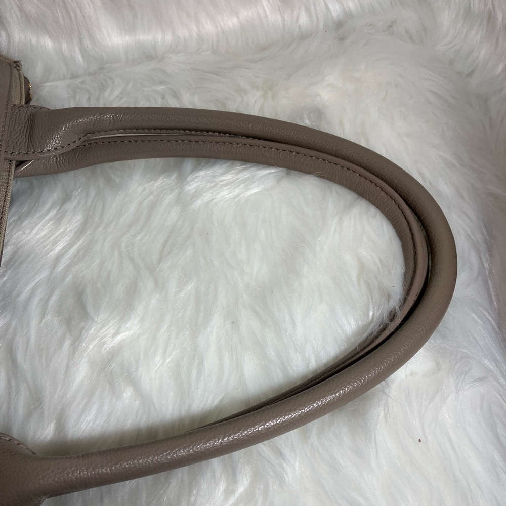 EUC🔥Tory Burch ELLA Leather and Canvas French Gray Tote, Style #41159501-036 - Picture 6 of 7